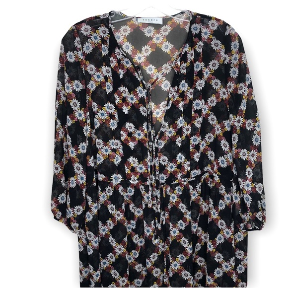 Sandro Paris Sheer Floral Dress - Picture 5 of 15